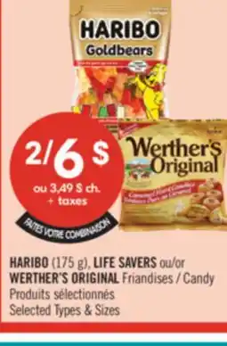 Pharmaprix HARIBO (175 g), LIFE SAVERS ou/or WERTHER'S ORIGINAL Candy offer