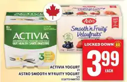 Food Basics Activia Yogurt / Astro Smooth n'Fruity Yogurt offer