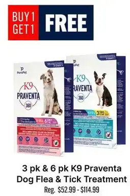 Ren’s Pets Depot K9 Praventa Dog Flea & Tick Treatment offer