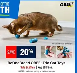 Ren’s Pets Depot BeOneBreed OBEE! Trio Cat Toys offer