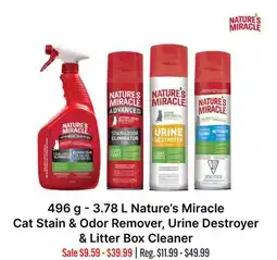 Ren’s Pets Depot Nature's Miracle Cat Stain & Odor Remover, Urine Destroyer & Litter Box Cleaner offer