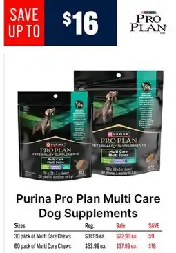 Ren’s Pets Depot Purina Pro Plan Multi Care Dog Supplements offer