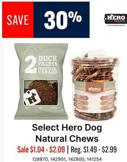 Ren’s Pets Depot Select Hero Dog Natural Chews offer
