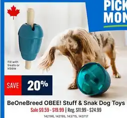 Ren’s Pets Depot BeOneBreed OBEE! Stuff & Snak Dog Toys offer