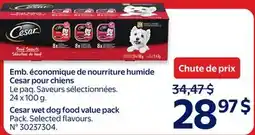 Walmart Cesar wet dog food value pack offer