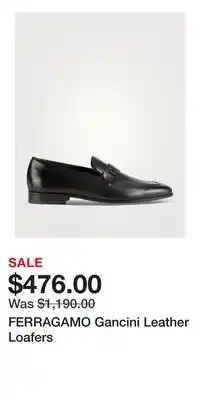Holt Renfrew FERRAGAMO Gancini Leather Loafers offer