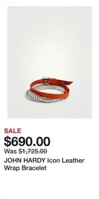 Holt Renfrew JOHN HARDY Icon Leather Wrap Bracelet offer