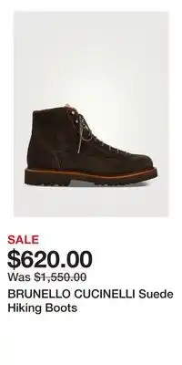 Holt Renfrew BRUNELLO CUCINELLI Suede Hiking Boots offer