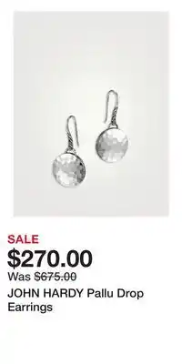 Holt Renfrew JOHN HARDY Pallu Drop Earrings offer