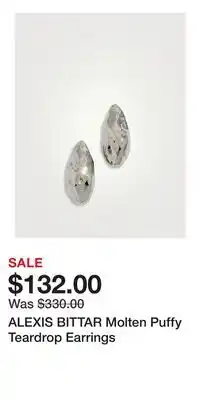 Holt Renfrew ALEXIS BITTAR Molten Puffy Teardrop Earrings offer