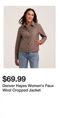 Mark's Denver Hayes Women's Faux Wool Cropped Jacket offer