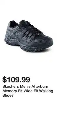 Mark's Skechers Men's Afterburn Memory Fit Wide Fit Walking Shoes offer