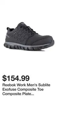 Mark's Reebok Work Men's Sublite Exofuse Composite Toe Composite Plate Athletic Shoes offer