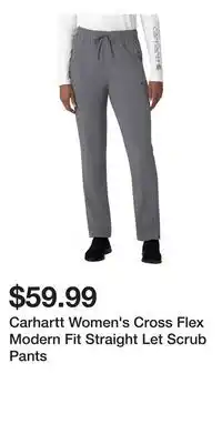Mark's Carhartt Women's Cross Flex Modern Fit Straight Let Scrub Pants offer