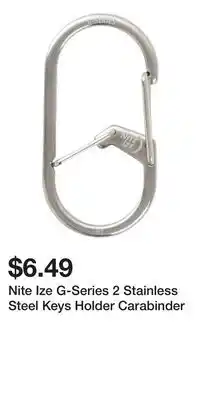 Mark's Nite Ize G-Series 2 Stainless Steel Keys Holder Carabinder offer