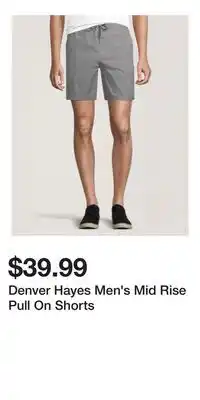 Mark's Denver Hayes Men's Mid Rise Pull On Shorts offer
