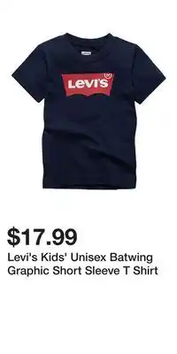 Mark's Levi's Kids' Unisex Batwing Graphic Short Sleeve T Shirt offer