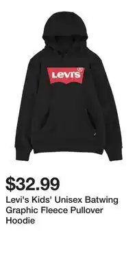 Mark's Levi's Kids' Unisex Batwing Graphic Fleece Pullover Hoodie offer