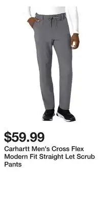 Mark's Carhartt Men's Cross Flex Modern Fit Straight Let Scrub Pants offer