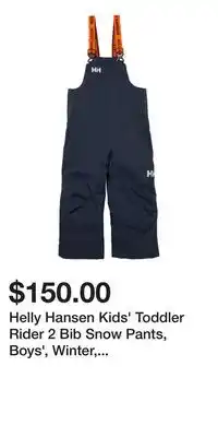 Mark's Helly Hansen Kids' Toddler Rider 2 Bib Snow Pants, Boys', Winter, Waterproof, Insulated offer