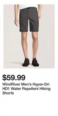 Mark's WindRiver Men's Hyper-Dri HD1 Water Repellent Hiking Shorts offer