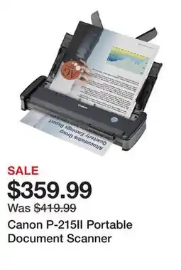 TSC Stores Canon P-215II Portable Document Scanner offer