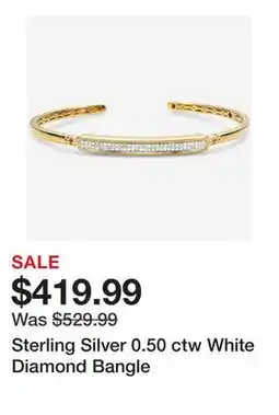 TSC Stores Sterling Silver 0.50 ctw White Diamond Bangle offer