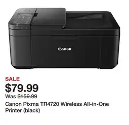 TSC Stores Canon Pixma TR4720 Wireless All-in-One Printer (black) offer