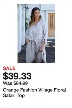 TSC Stores Orange Fashion Village Floral Safari Top offer