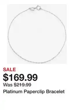 TSC Stores Platinum Paperclip Bracelet offer
