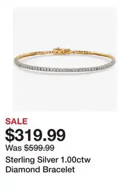 TSC Stores Sterling Silver 1.00ctw Diamond Bracelet offer
