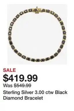 TSC Stores Sterling Silver 3.00 ctw Black Diamond Bracelet offer