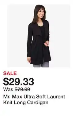 TSC Stores Mr. Max Ultra Soft Laurent Knit Long Cardigan offer