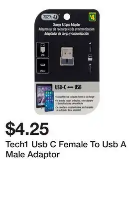 Dollarama Tech1 Usb C Female To Usb A Male Adaptor offer