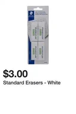 Dollarama Standard Erasers - White offer