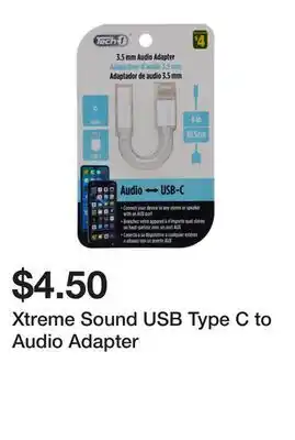 Dollarama Xtreme Sound USB Type C to Audio Adapter offer