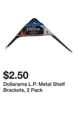 Dollarama Dollarama L.P. Metal Shelf Brackets, 2 Pack offer