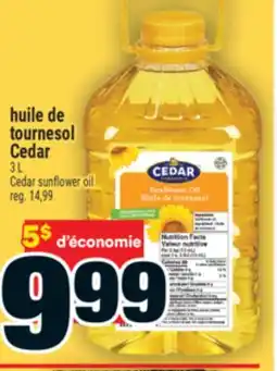 Super C huile de tournesol Cedar | Cedar sunflower oil offer