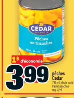 Super C pêches Cedar | Cedar peaches offer