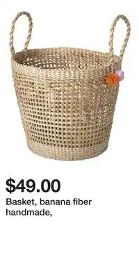 IKEA Basket, banana fiber handmade offer