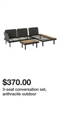 IKEA 3-seat conversation set, anthracite outdoor offer