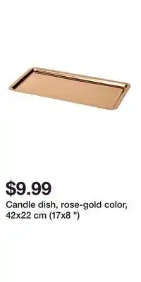 IKEA Candle dish, rose-gold color, 42x22 cm (17x8 ) offer
