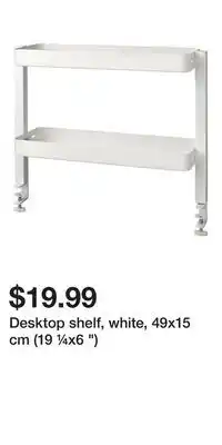 IKEA Desktop shelf, white, 49x15 cm (19 ¼x6 ) offer
