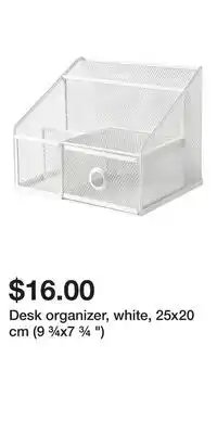 IKEA Desk organizer, white, 25x20 cm (9 ¾x7 ¾ ) offer