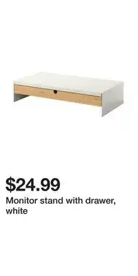 IKEA Monitor stand with drawer, white offer