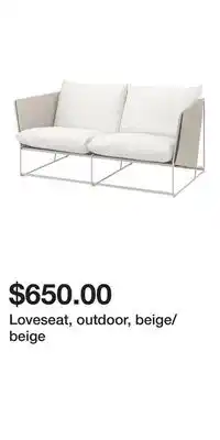 IKEA Loveseat, outdoor, beige/beige offer