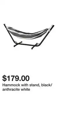 IKEA Hammock with stand, black/anthracite white offer