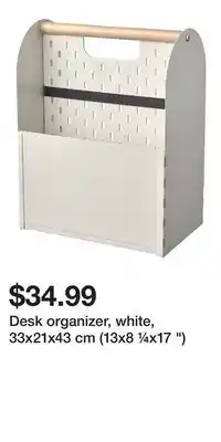 IKEA Desk organizer, white, 33x21x43 cm (13x8 ¼x17 ) offer