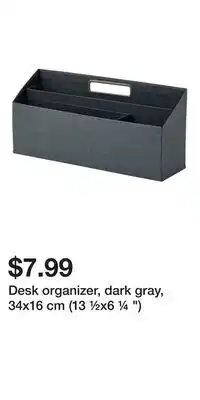 IKEA Desk organizer, dark gray, 34x16 cm (13 ½x6 ¼ ) offer