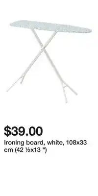 IKEA Ironing board, white, 108x33 cm (42 ½x13 ) offer